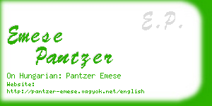 emese pantzer business card